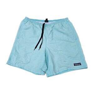 Patagonia Shorts Mens Size Small Aqua Green Lined Baggies Drawstring 6inch